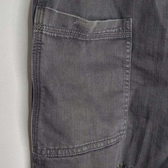 Aerie Women's Overall Romper Fringed Hem Size Medium Black Denim 37x2 - Picture 7 of 8